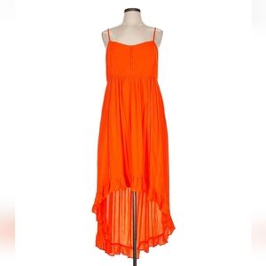 BB Dakota by Steve Madden  Bright Orange High Low Summer Dress, Size L (10)